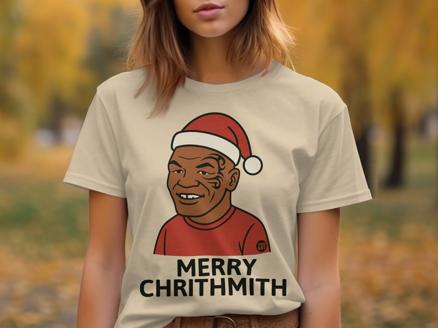 Merry Chrithmith Santa Cartoon Graphic Tee Product