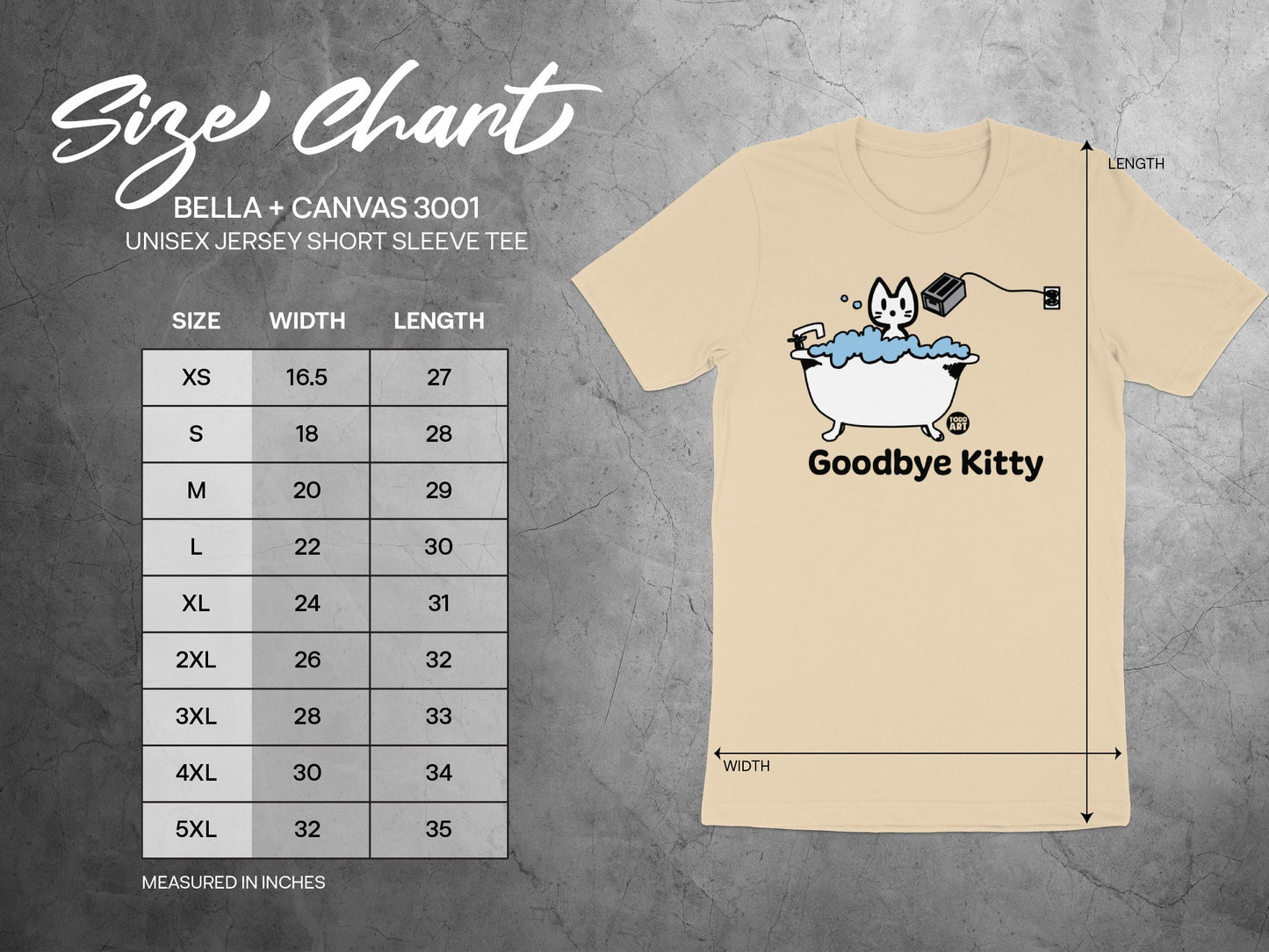 Goodbye Kitty Graphic Unisex Jersey Short Sleeve Tee