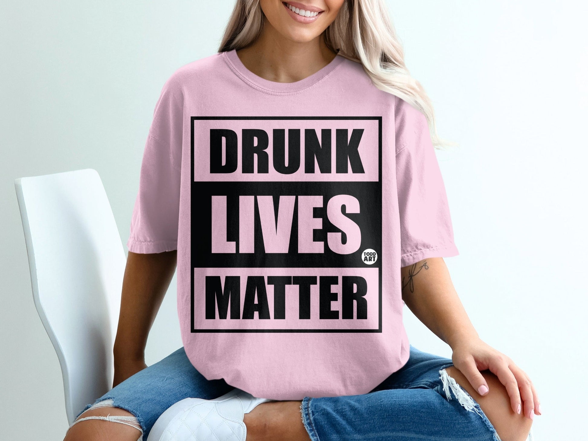 Drunk Lives Matter Funny Graphic Tee Shirt
