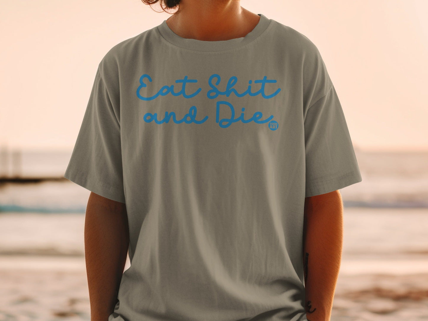 Eat Shit and Die Graphic Statement T-shirt