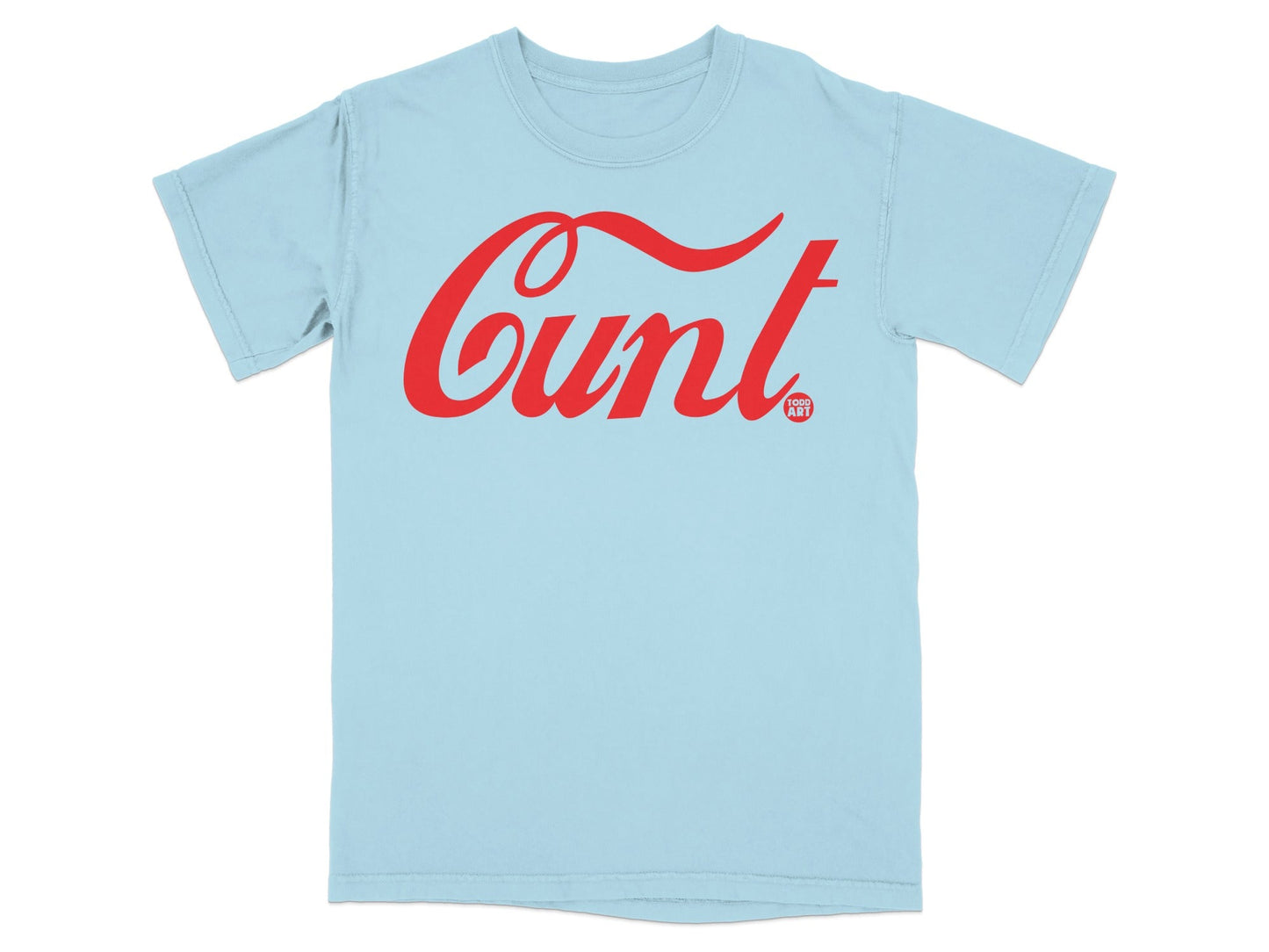 Bold Statement Graphic Tee with Red Logo Design