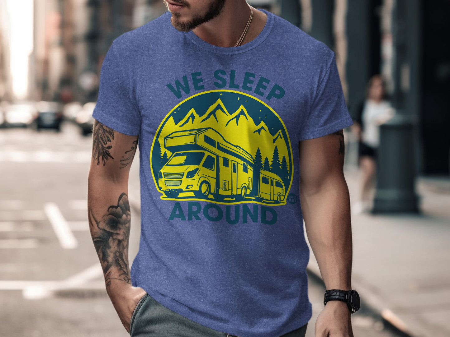 We Sleep Around Camping RV T-shirt for Adventurers