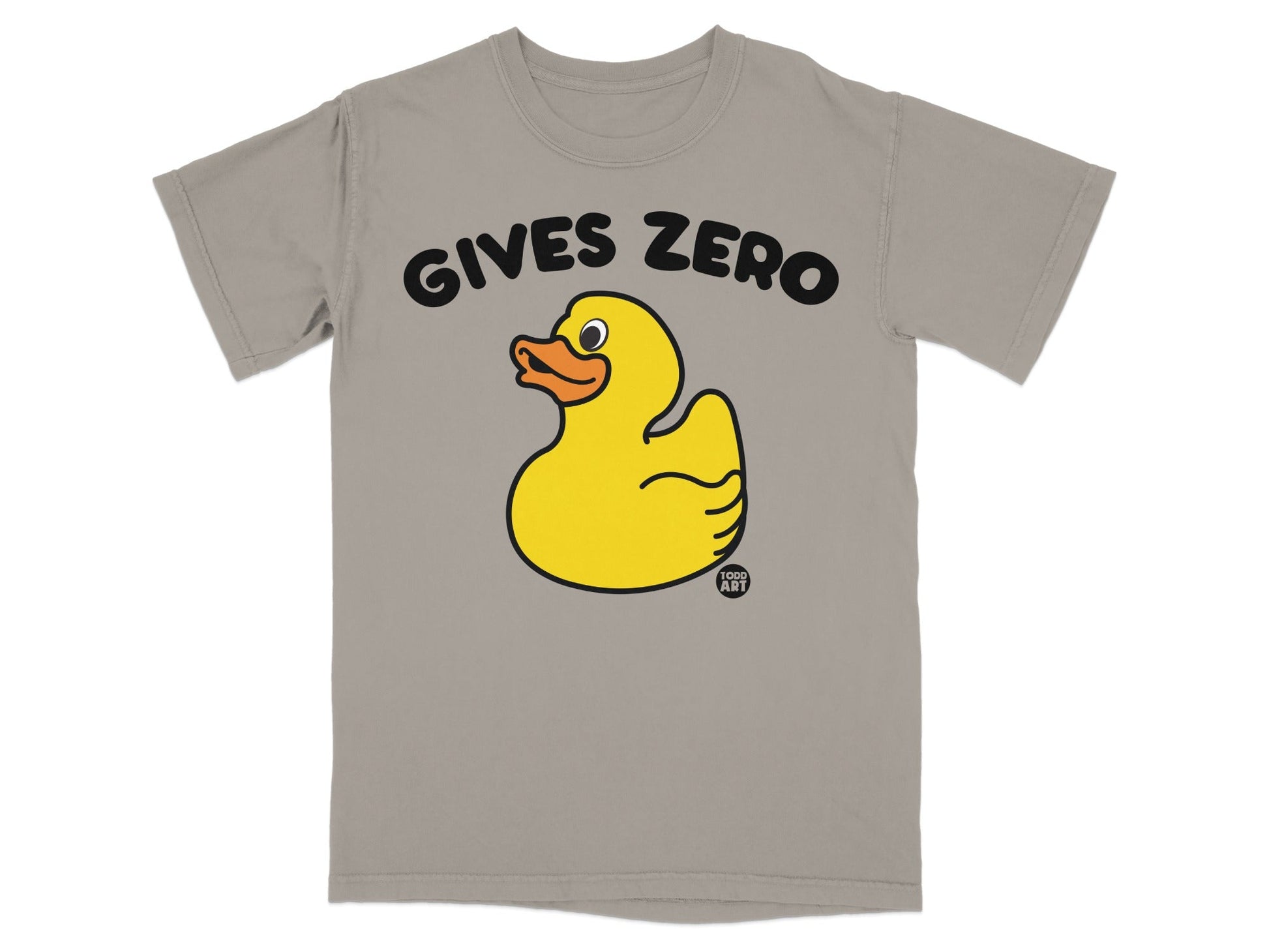 Gives Zero Yellow Duck Printed T-Shirt