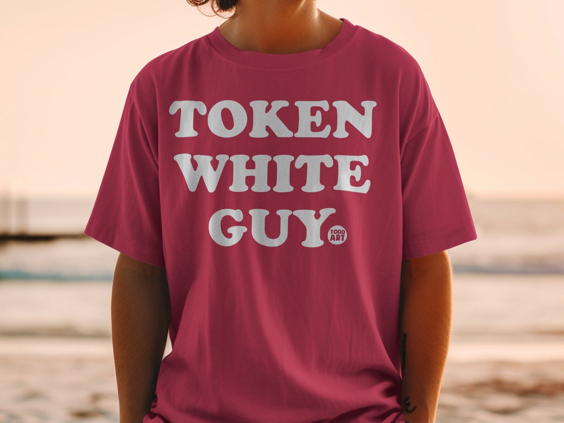 Token White Guy Todd Art Graphic T-shirt