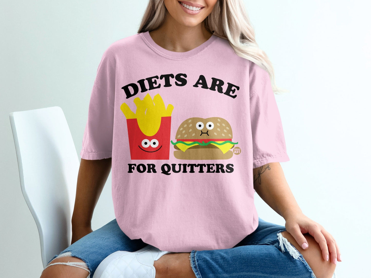 Diets Are For Quitters Funny Graphic T-shirt