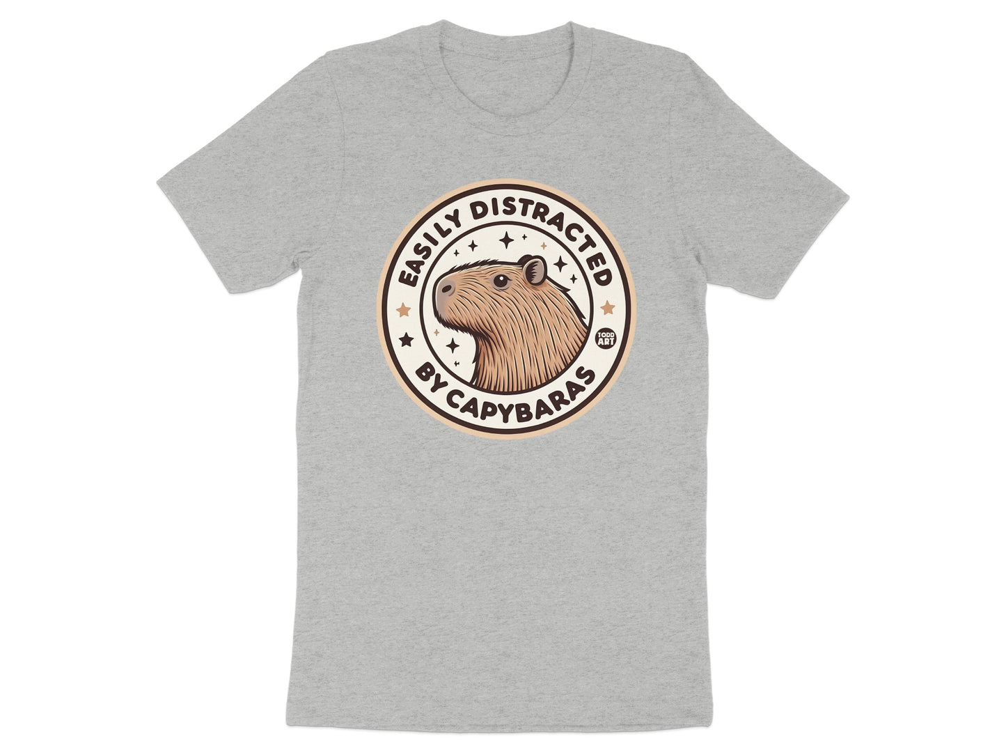 Easily Distracted by Capybaras T-shirt for Animal Lovers