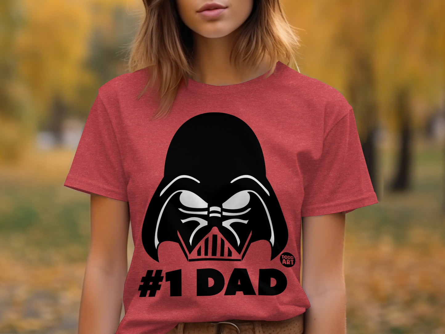 #1 Dad Darth Vader Design Graphic T-Shirt