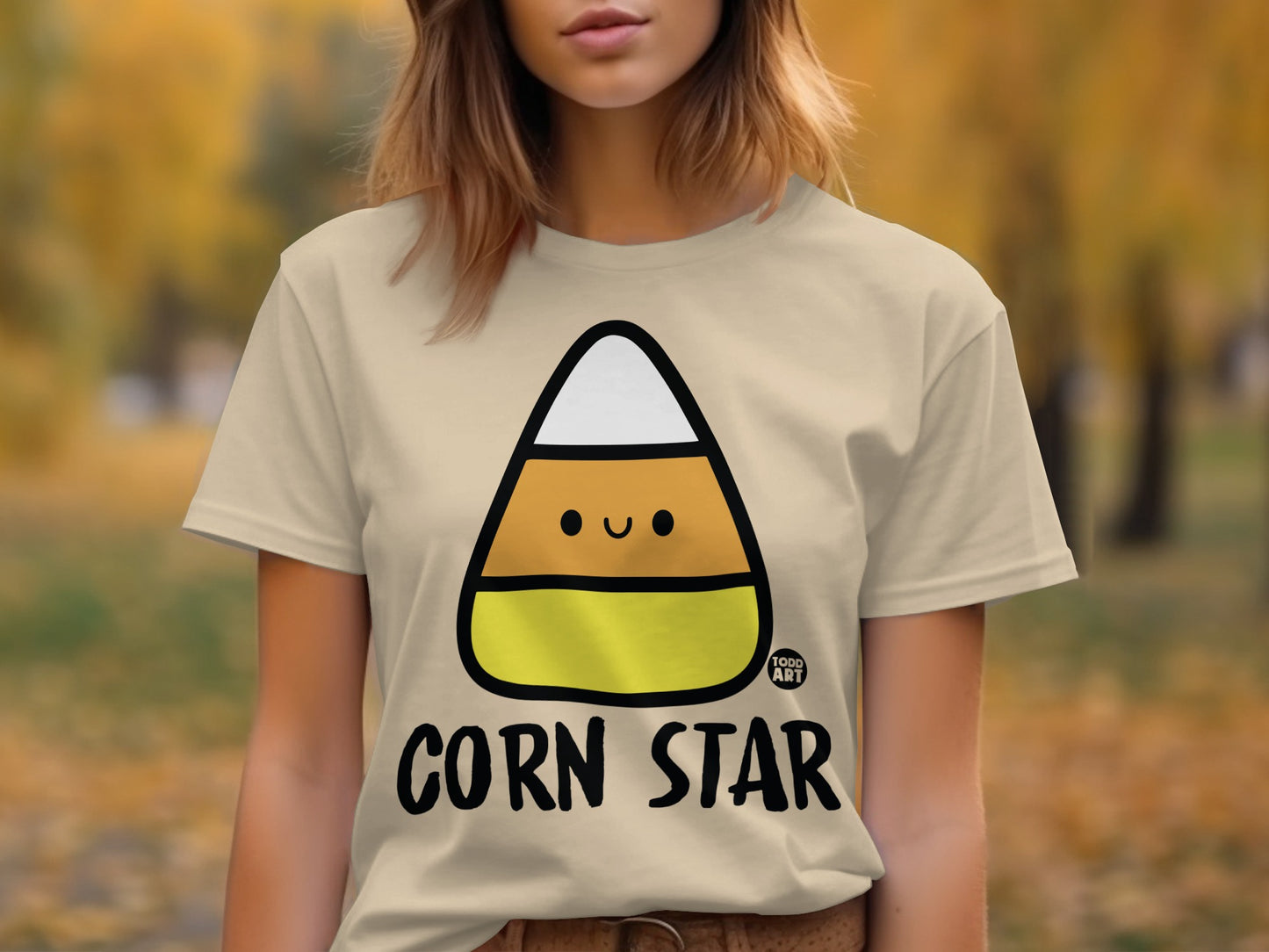 Corn Star Cute Candy Corn T-Shirt Halloween Top Apparel