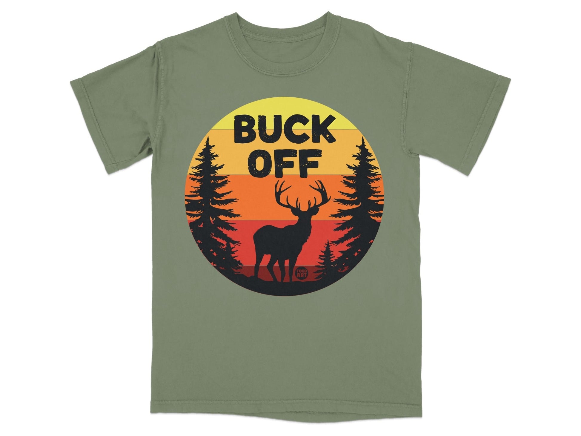 Buck Off Deer Sunset Graphic Tees Funny T-shirt