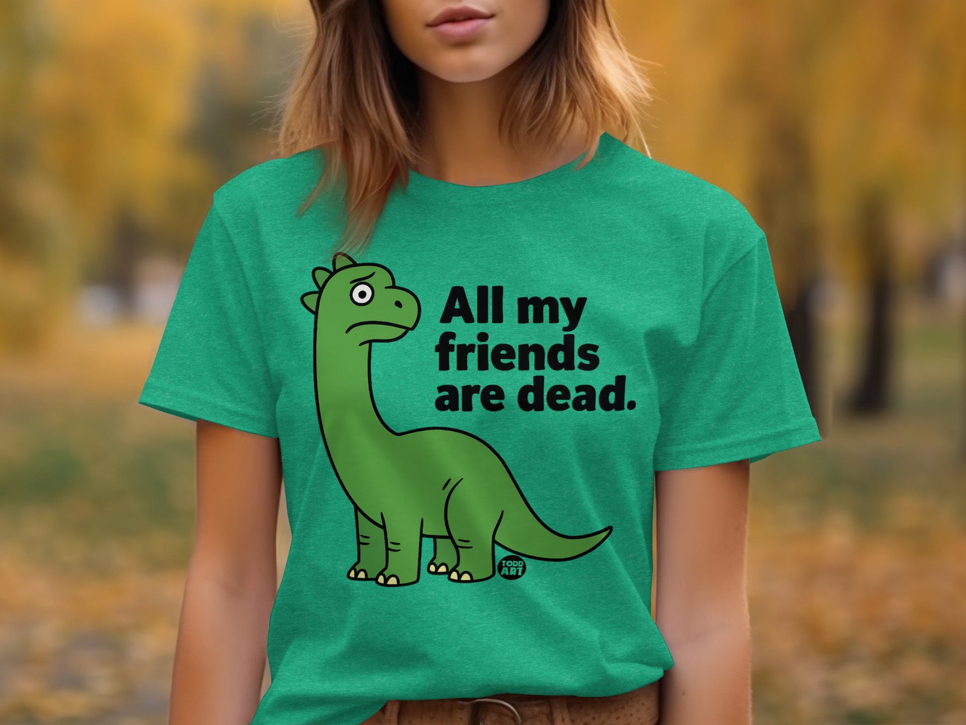 All My Friends Are Dead Dinosaur Graphic Tee