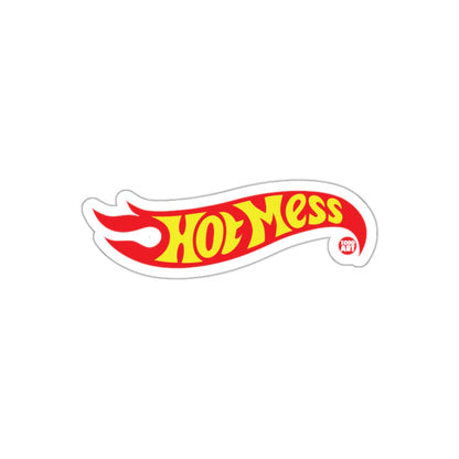 Hot Mess Flame Sticker - Bold Red and Yellow Decal