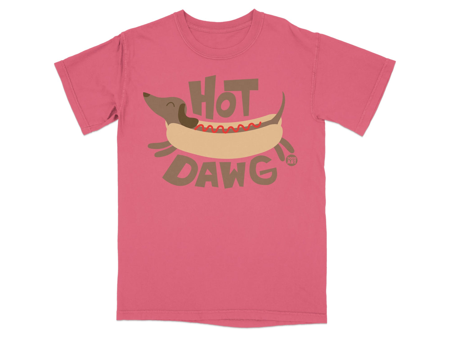 Hot Dawg Graphic Tee for Dog and Hotdog Lovers