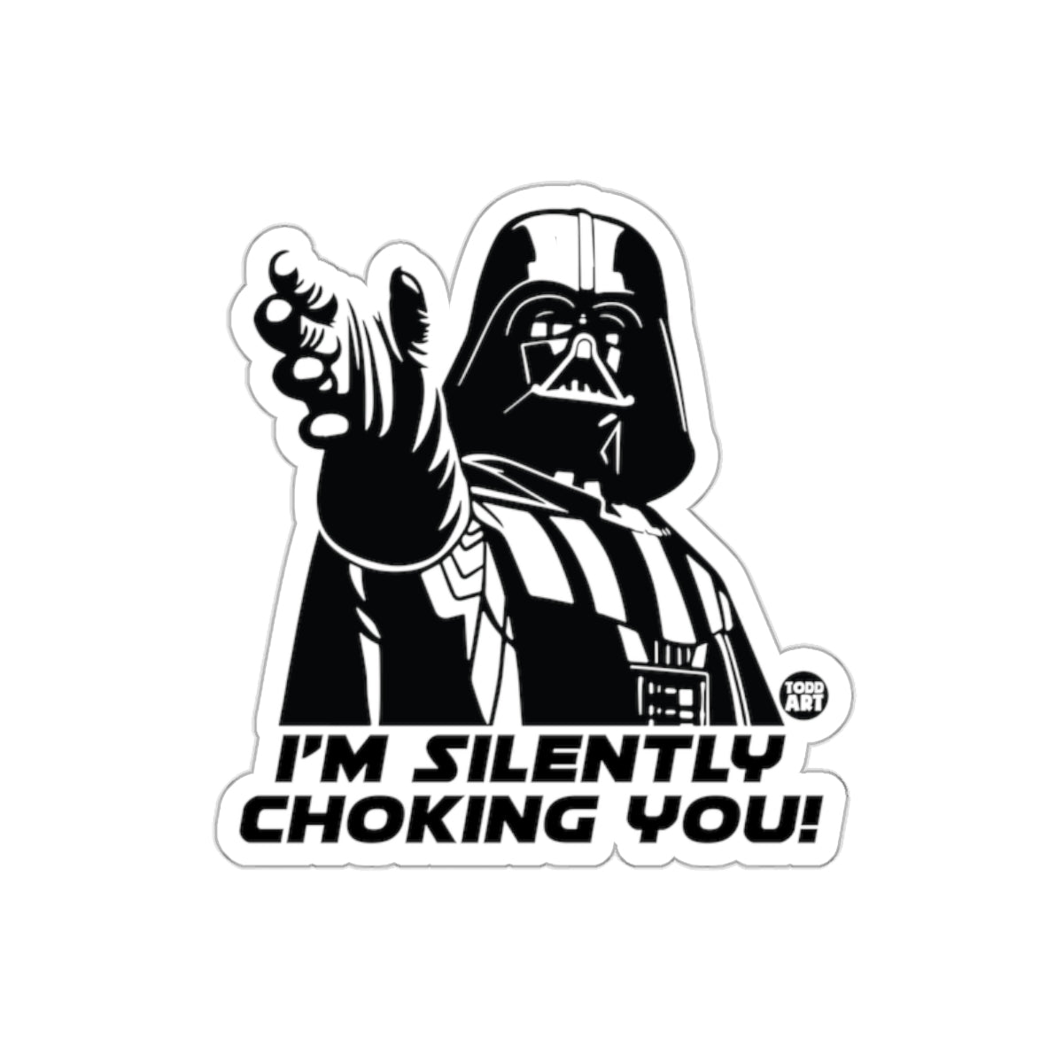 Darth Vader I Am Silently Choking You Graphic Art sticker