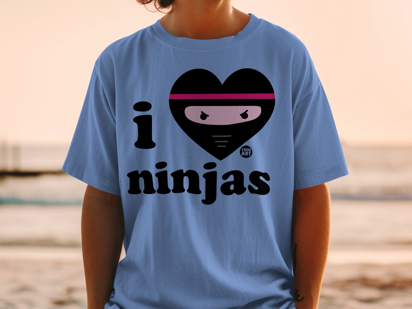 I Love Ninjas Todd Art Graphic T-shirt Product