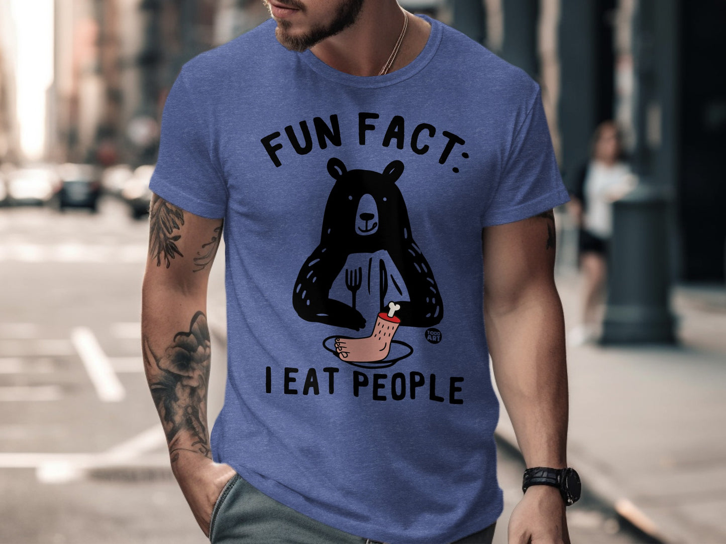 Fun Fact Bear I Eat People T-Shirt for Humor Lovers