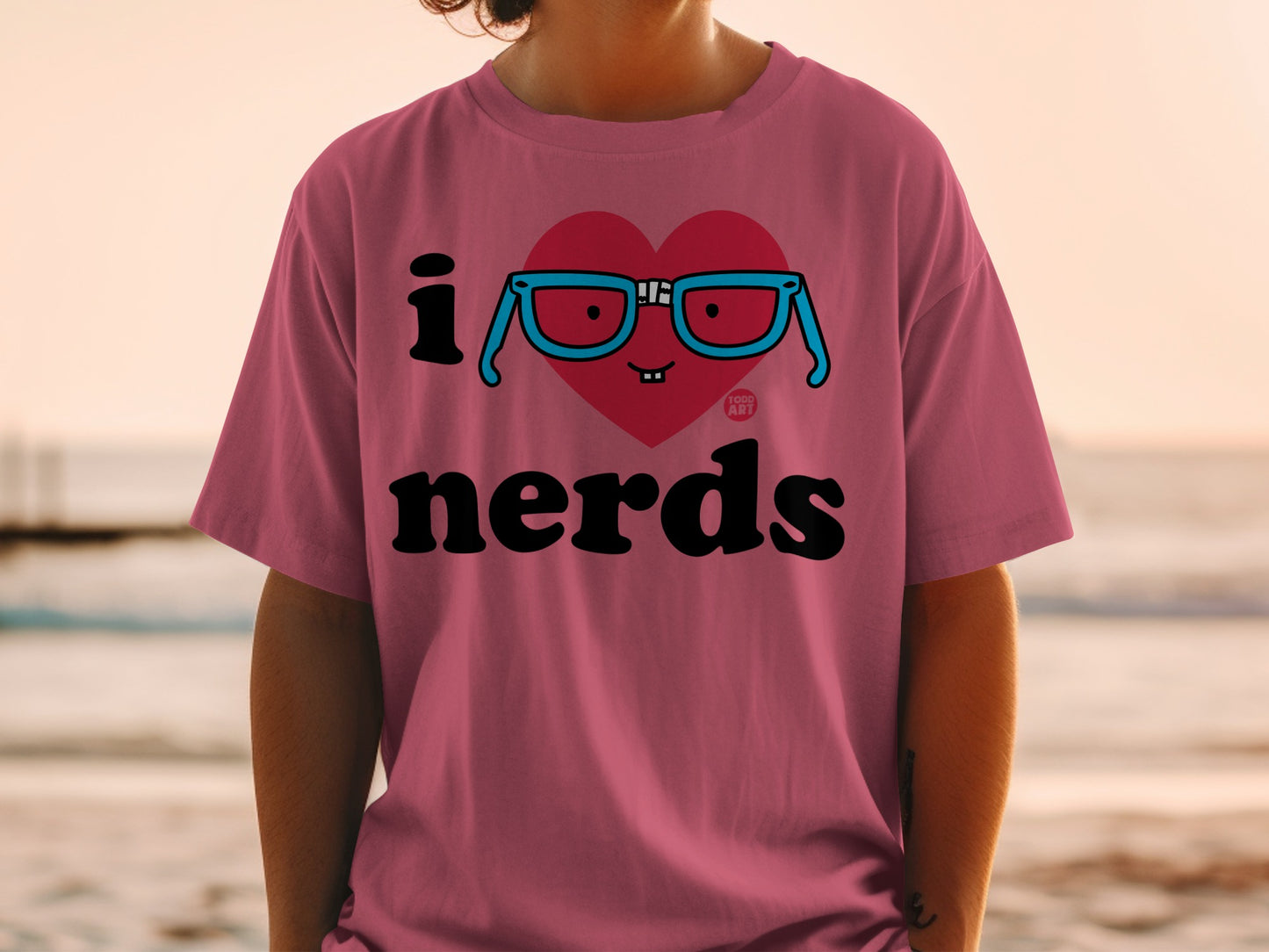 I Heart Nerds Fun Graphic Tee for Proud Nerds