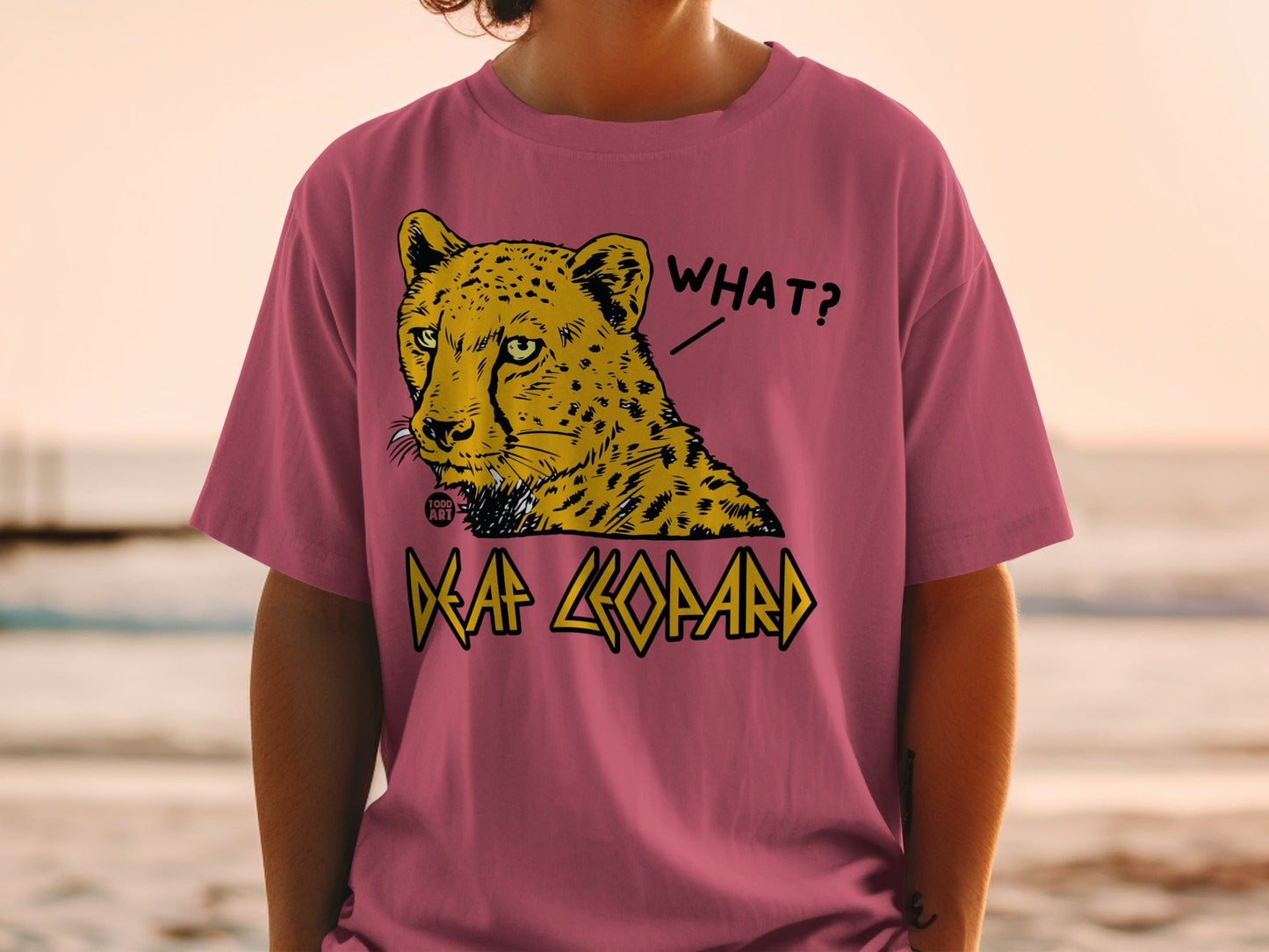 Deaf Leopard What Graphic Design T-Shirt