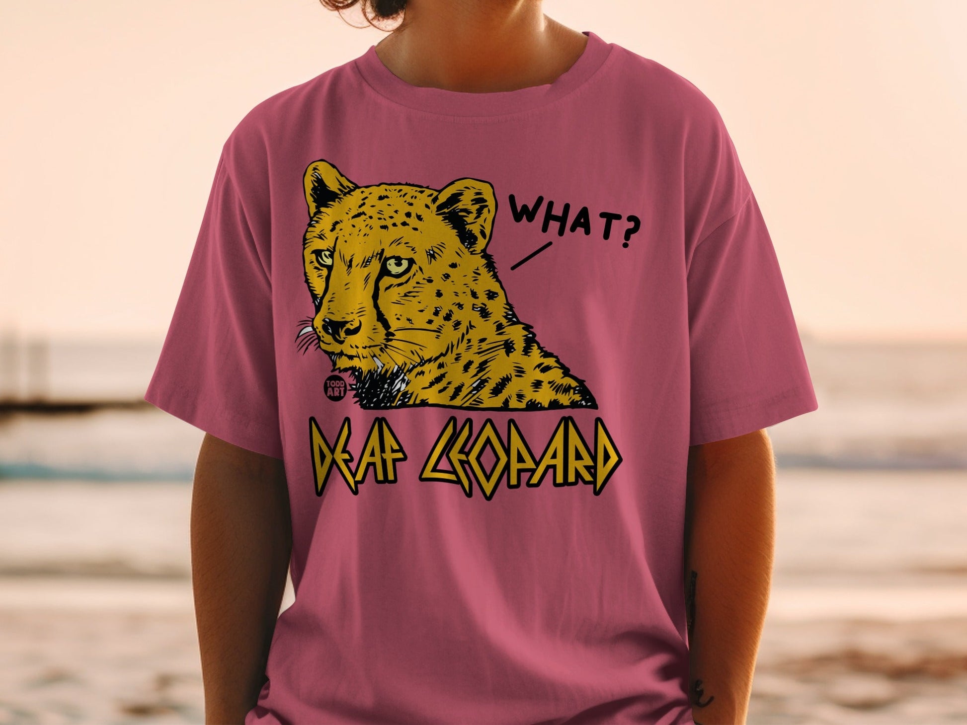 Deaf Leopard What Graphic Design T-Shirt