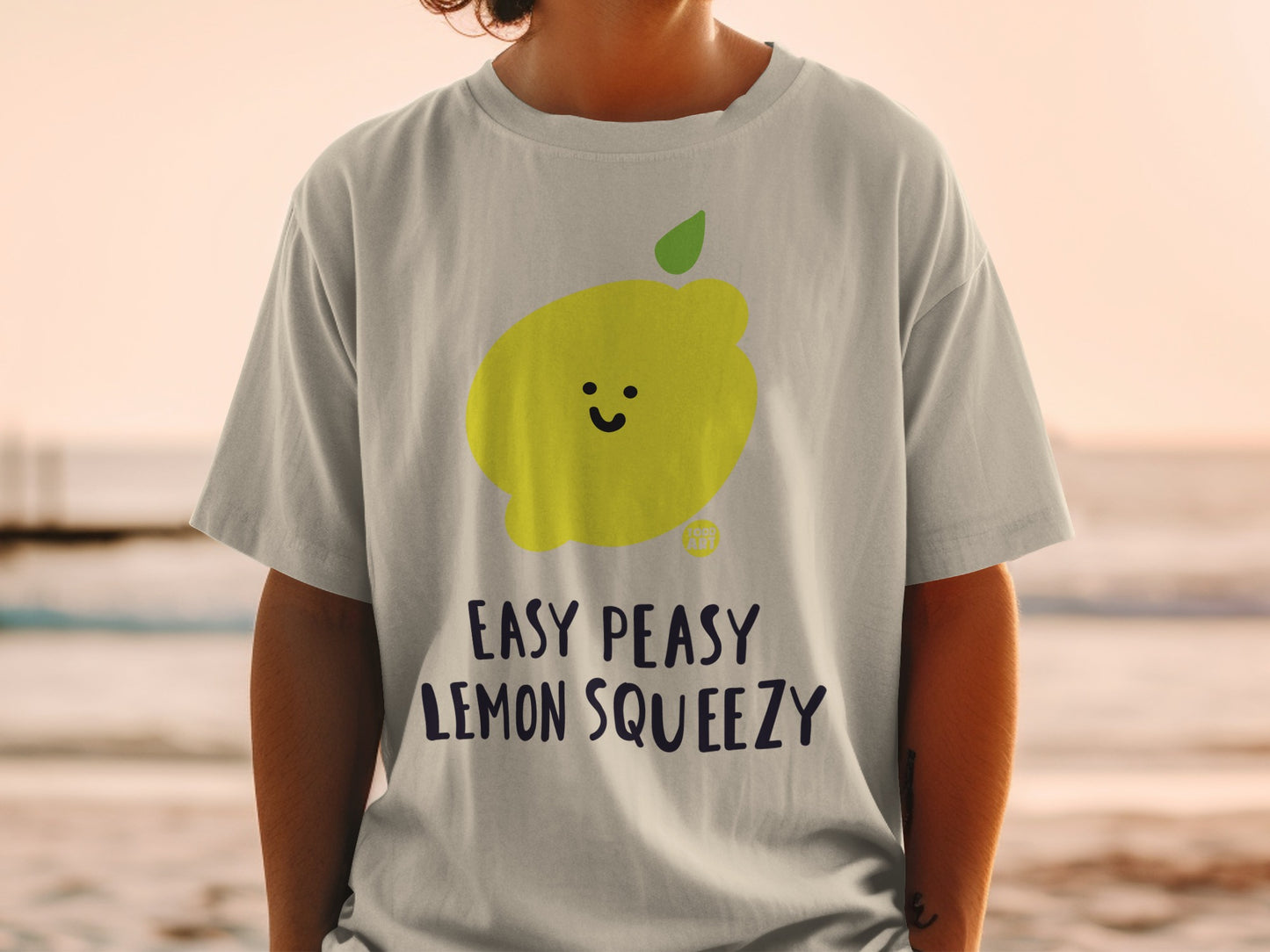 Easy Peasy Lemon Squeezy Smiling Lemon Food Art product type