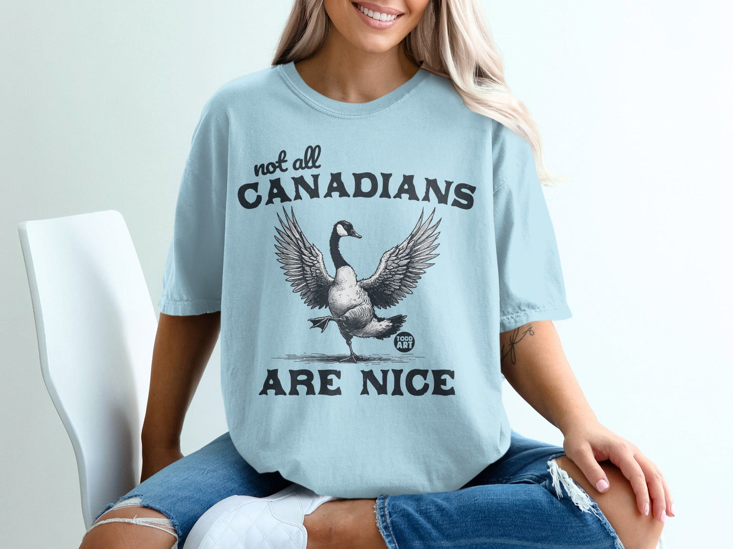 Not All Canadians Are Nice Goose Graphic T-shirt