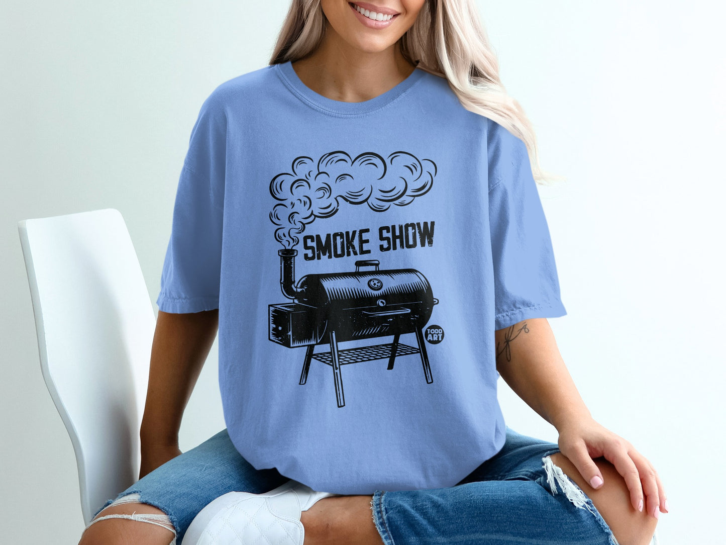Funny SMOKE SHOW Barbecue Smoker Grill T-Shirt