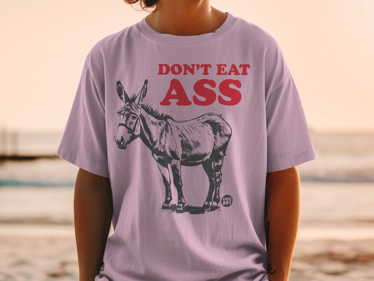 Funny Don't Eat Ass Donkey Graphic T-Shirt