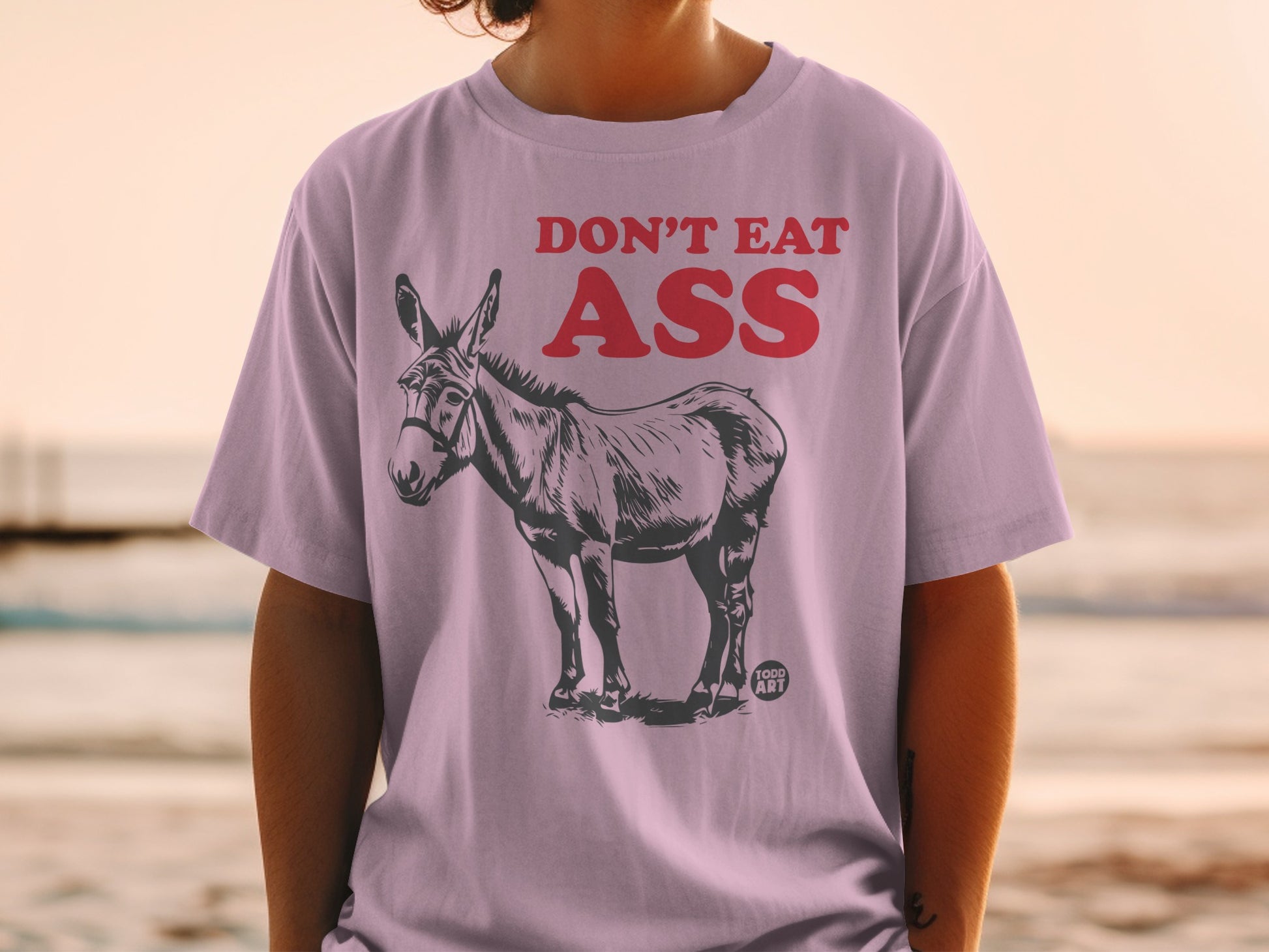 Funny Don't Eat Ass Donkey Graphic T-Shirt