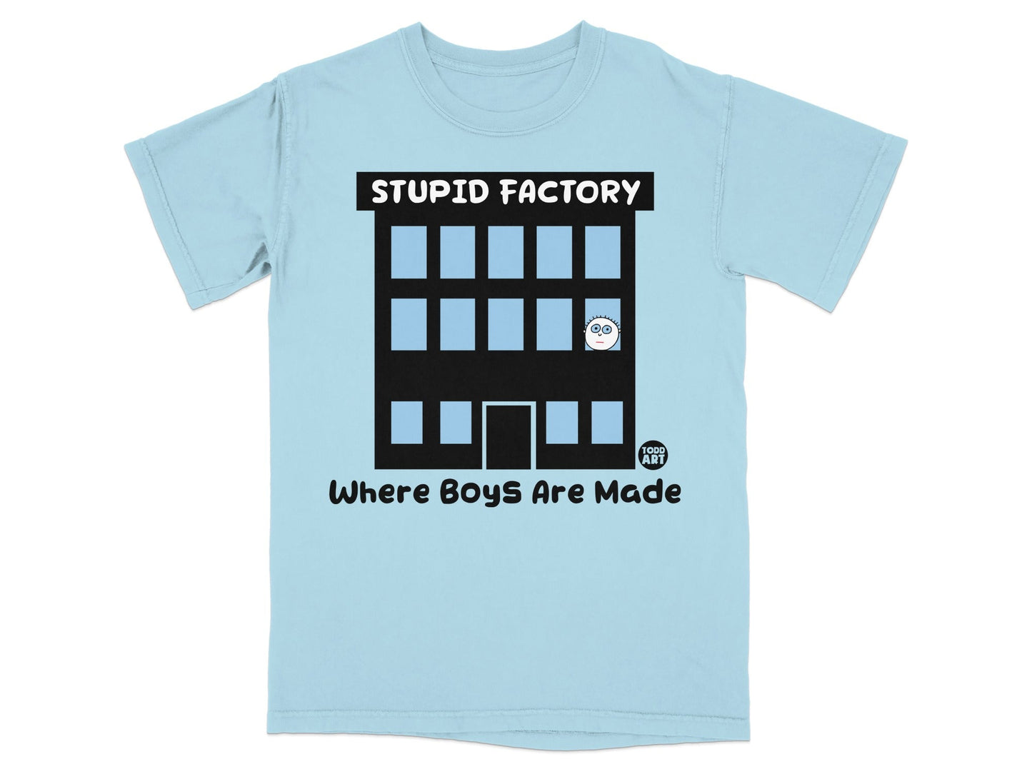 Stupid Factory Where Boys Are Made Graphic T-Shirt