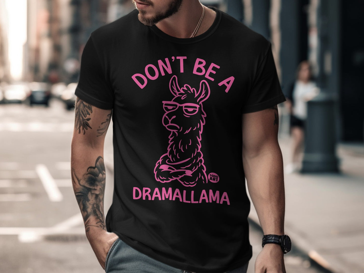 Don't Be a Dramallama Graphic T-shirt Fun Apparel