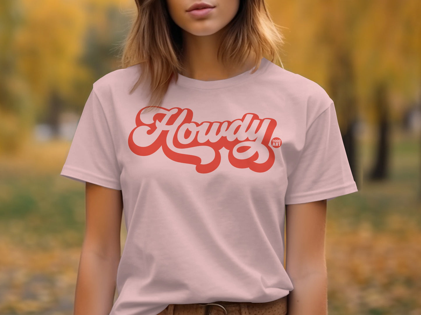 Howdy Graphic T-shirt with Stylish Lettering Design