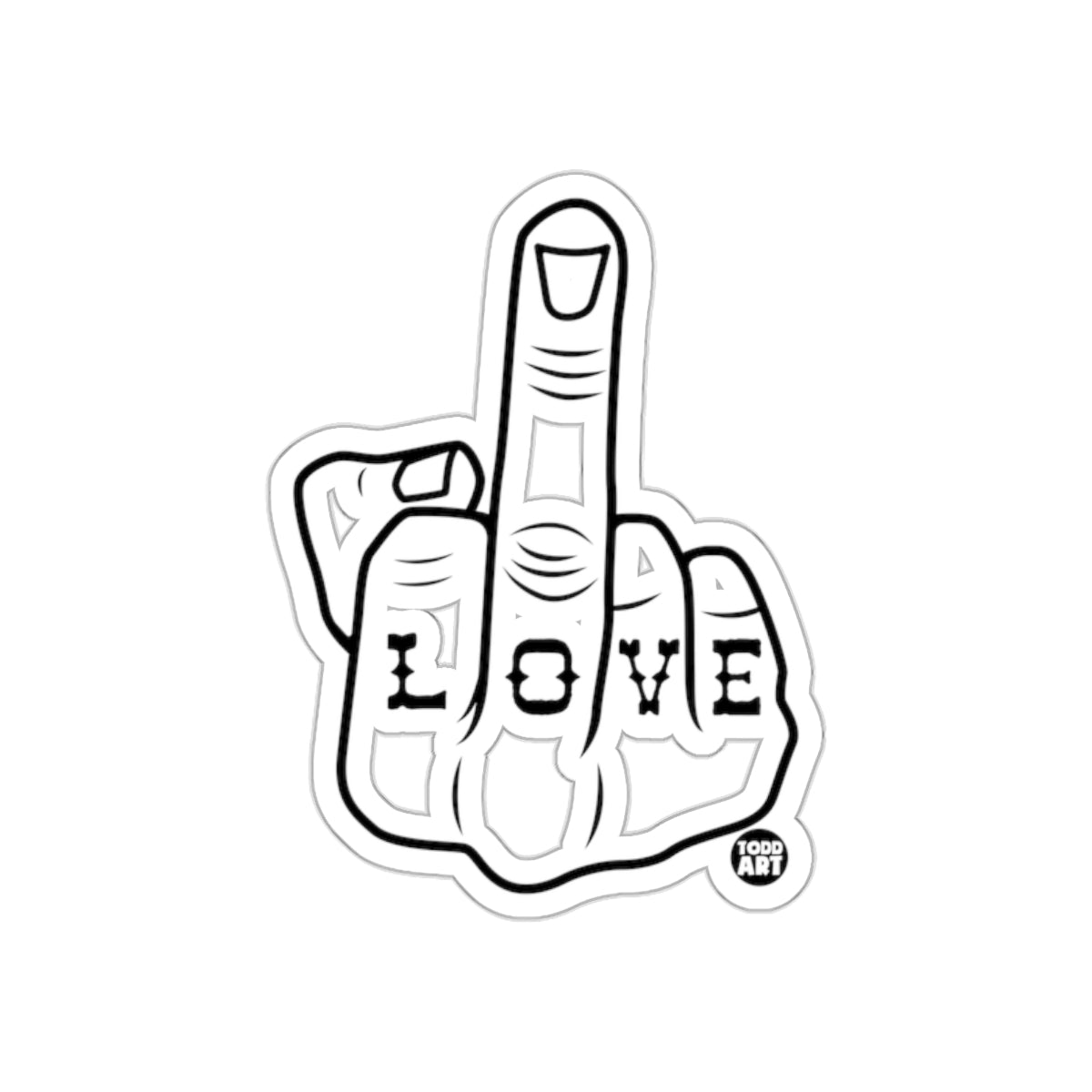 Love Middle Finger Gesture Unique Artistic Design