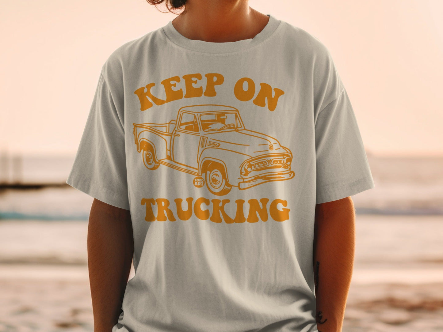 Keep On Trucking Vintage Truck Graphic T-shirt