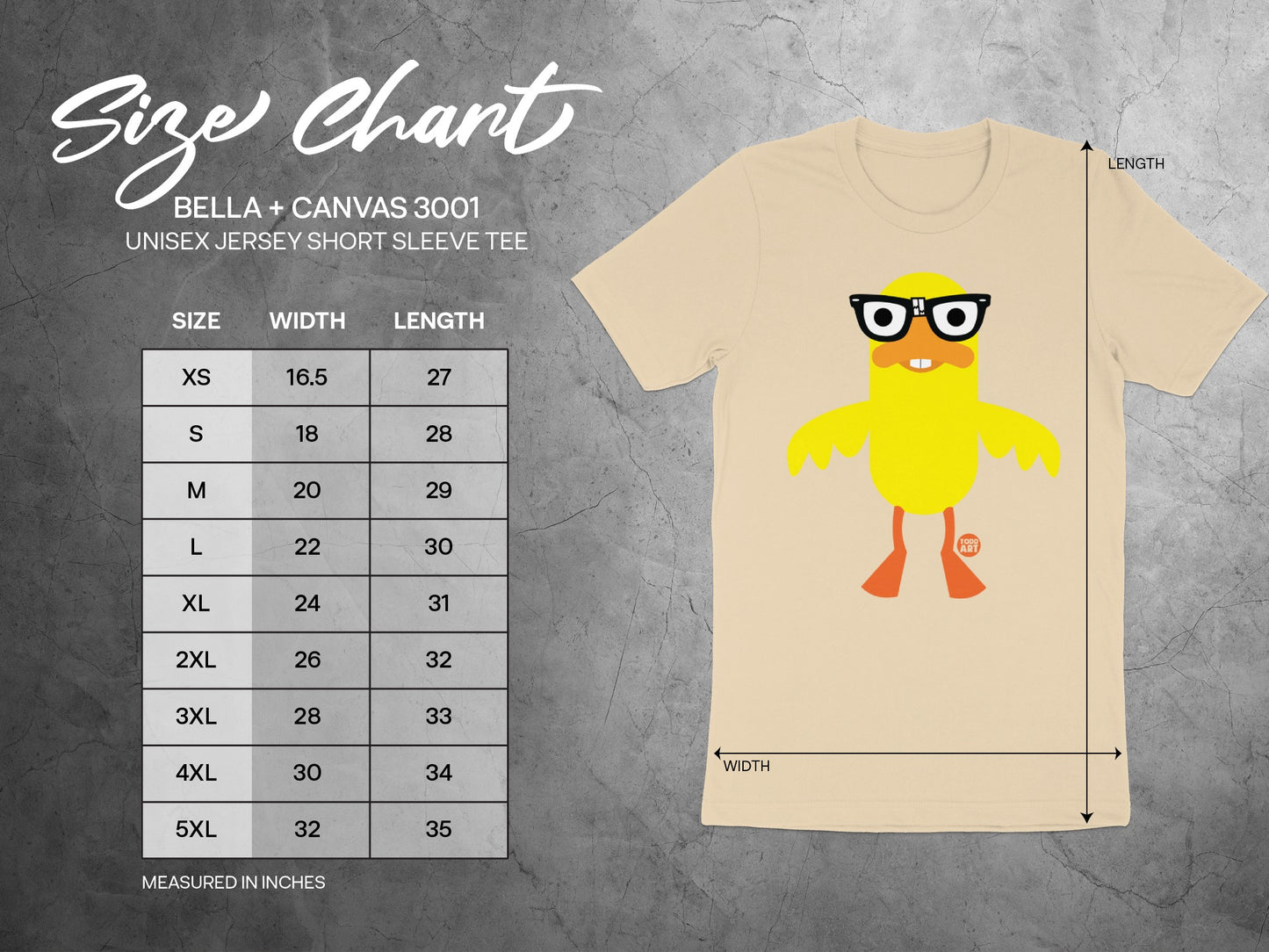 Yellow Chicken With Glasses Graphic Unisex Short Sleeve Shirt