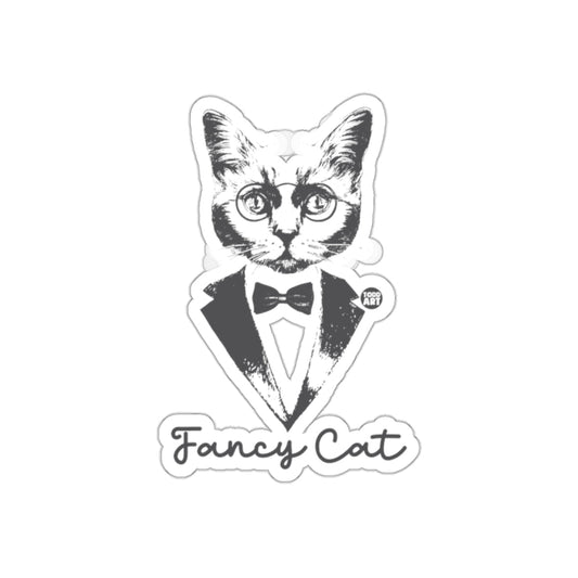 Fancy Cat in Suit with Glasses Sticker for Decorating