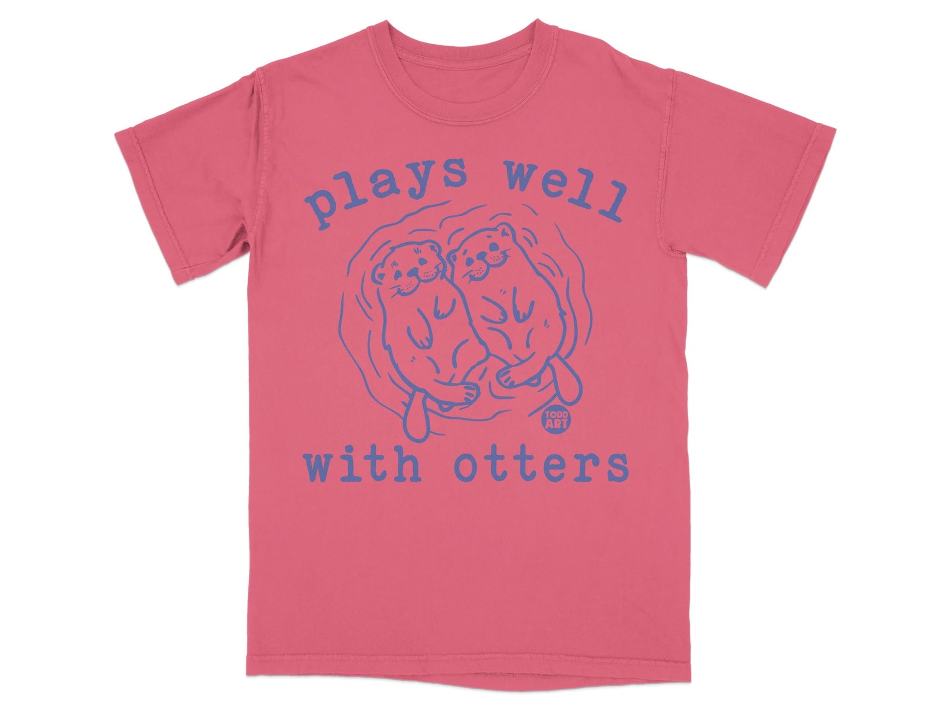 Plays Well with Otters Funny Graphic Tee