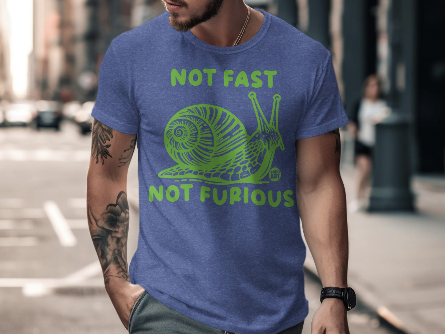 Not Fast Not Furious Snail Graphic T-shirt