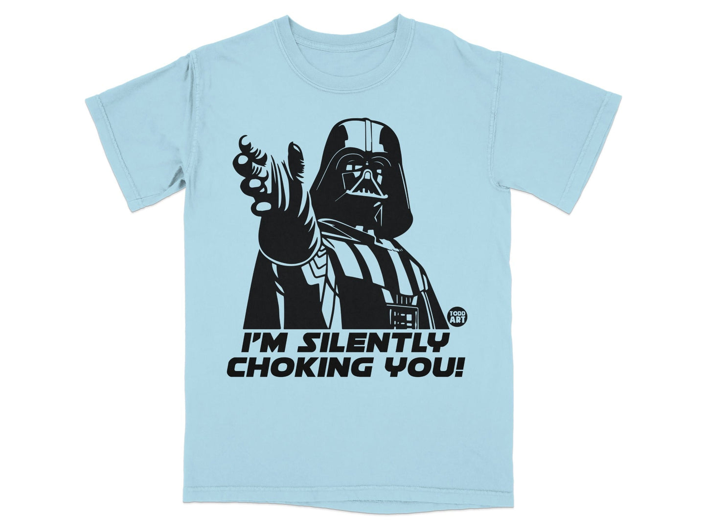 Darth Vader pointing with "I'm silently choking you!" text.