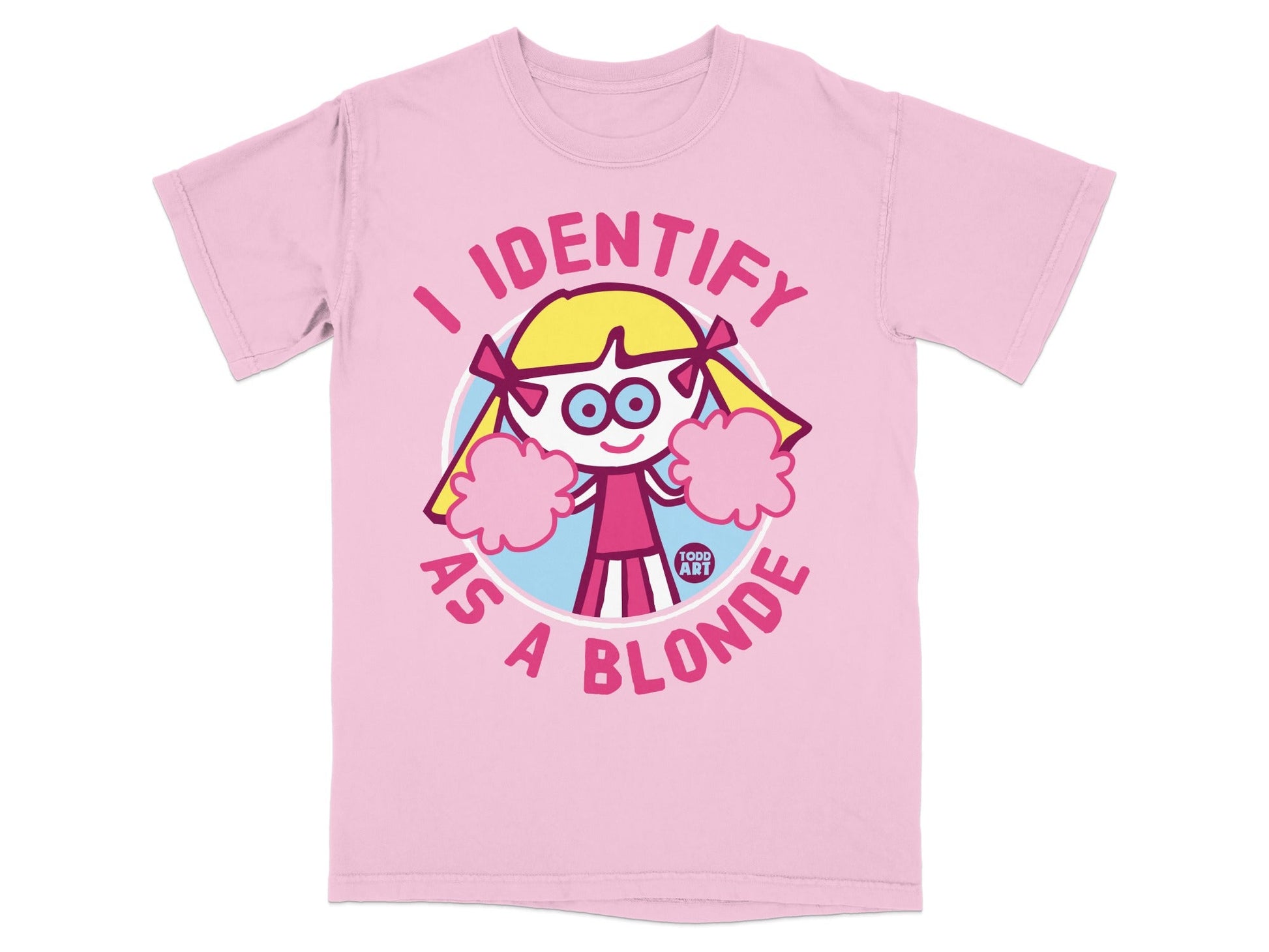 I Identify As A Blonde Graphic T-Shirt for Kids and Adults