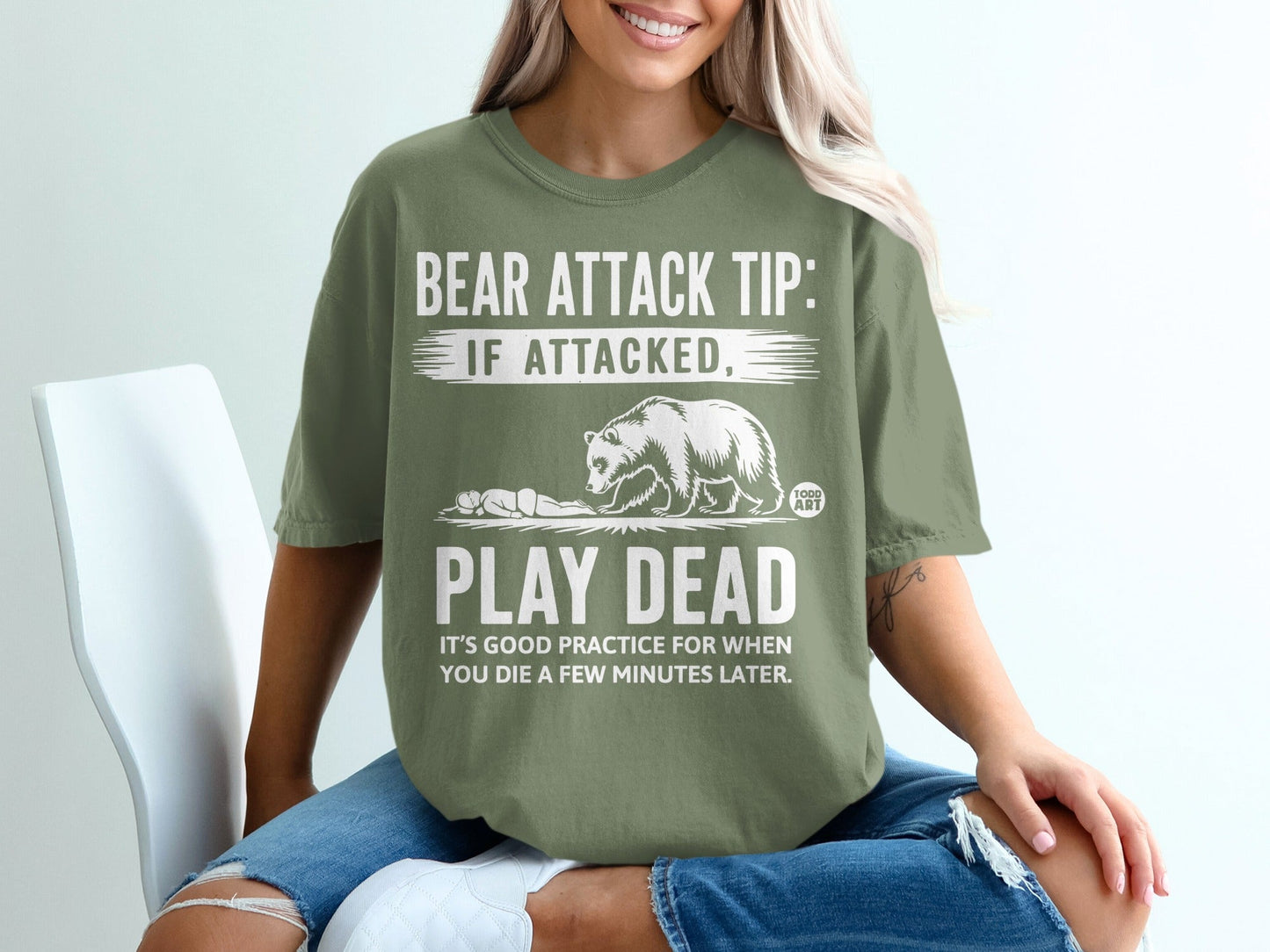 Bear Attack Tip If Attacked Play Dead T-Shirt