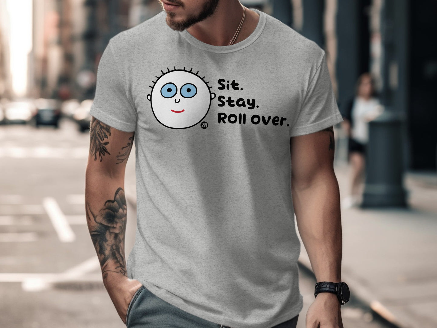 Sit Stay Roll Over Graphic Tee for Casual Wear
