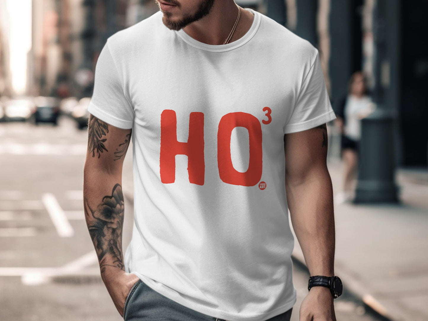 Stylish White HO3 Graphic Print Tee Product