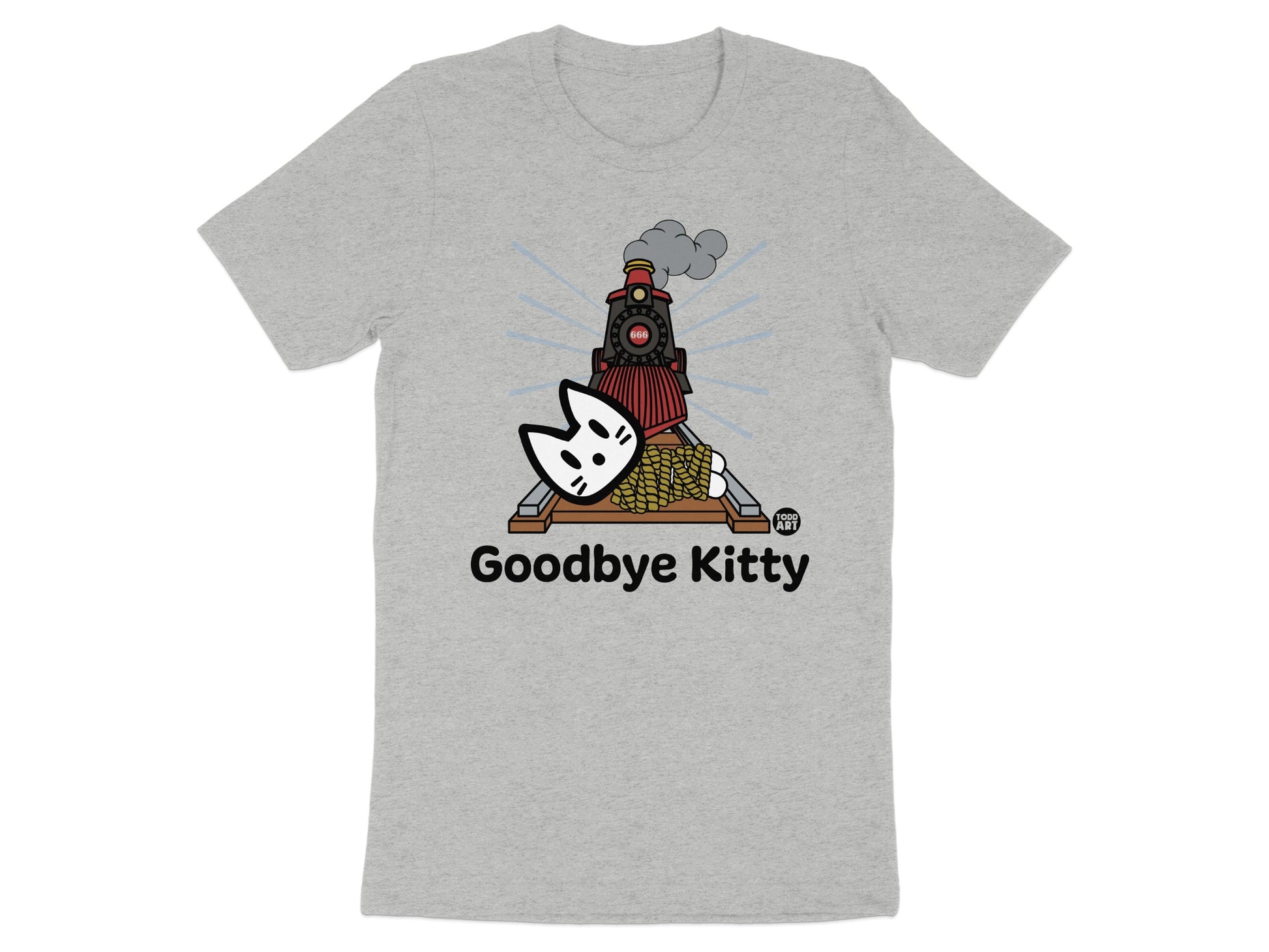 Goodbye Kitty Train Funny T-shirt
