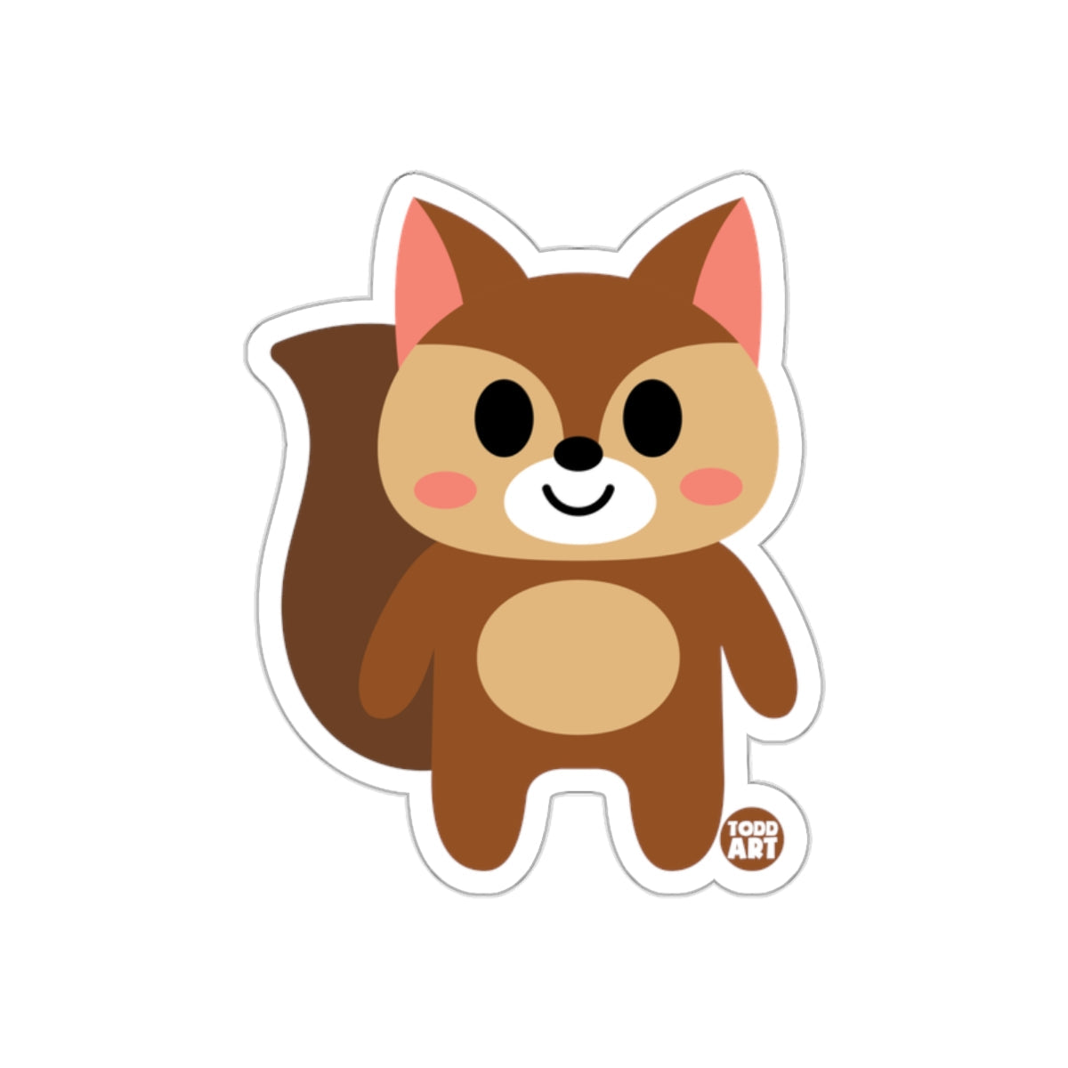 Cute Cartoon Squirrel Design Kids Room Sticker