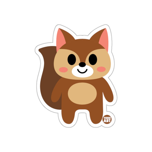 Cute Cartoon Squirrel Design Kids Room Sticker