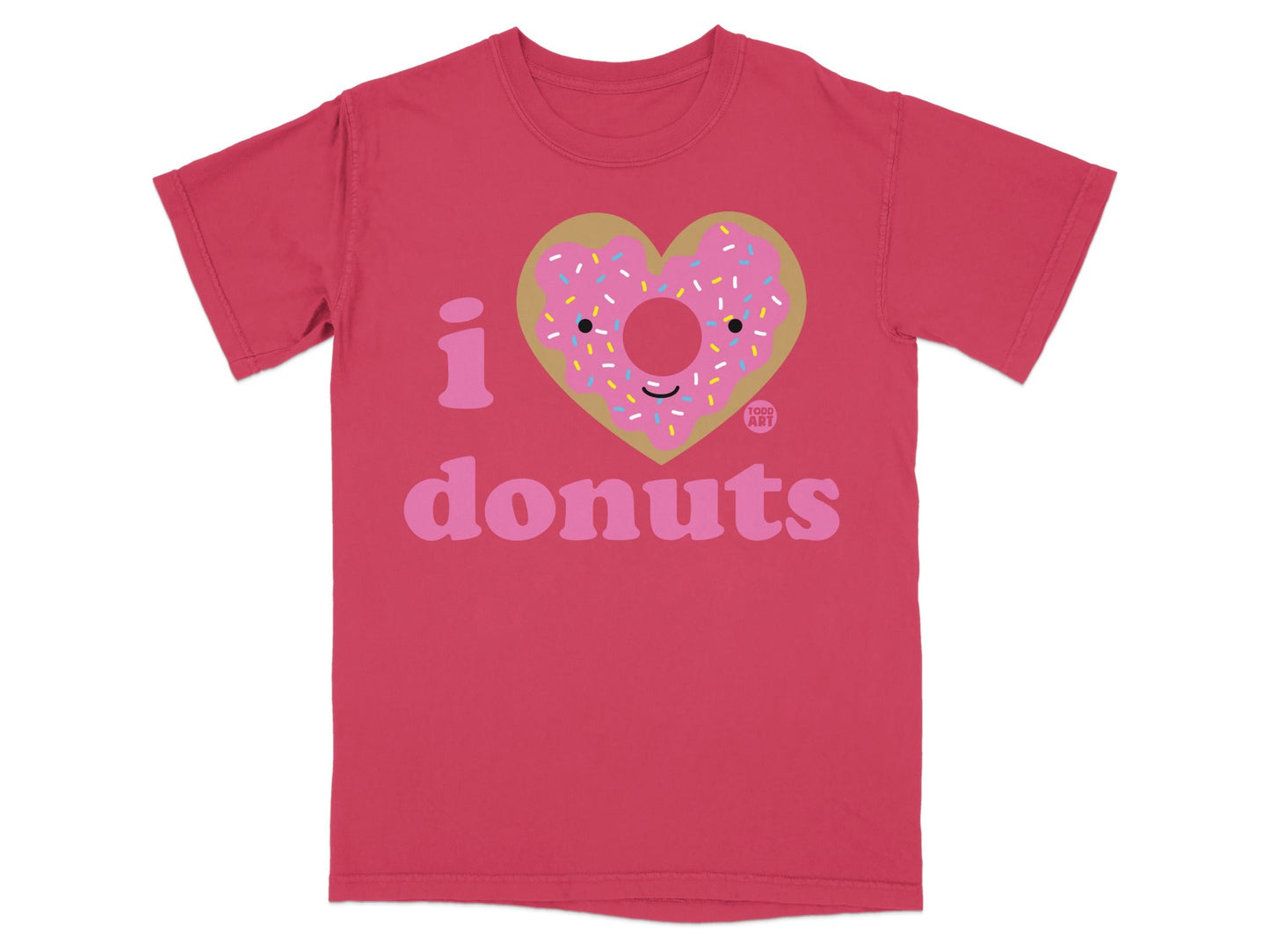 I Love Donuts Pink T-Shirt For Donut Lovers