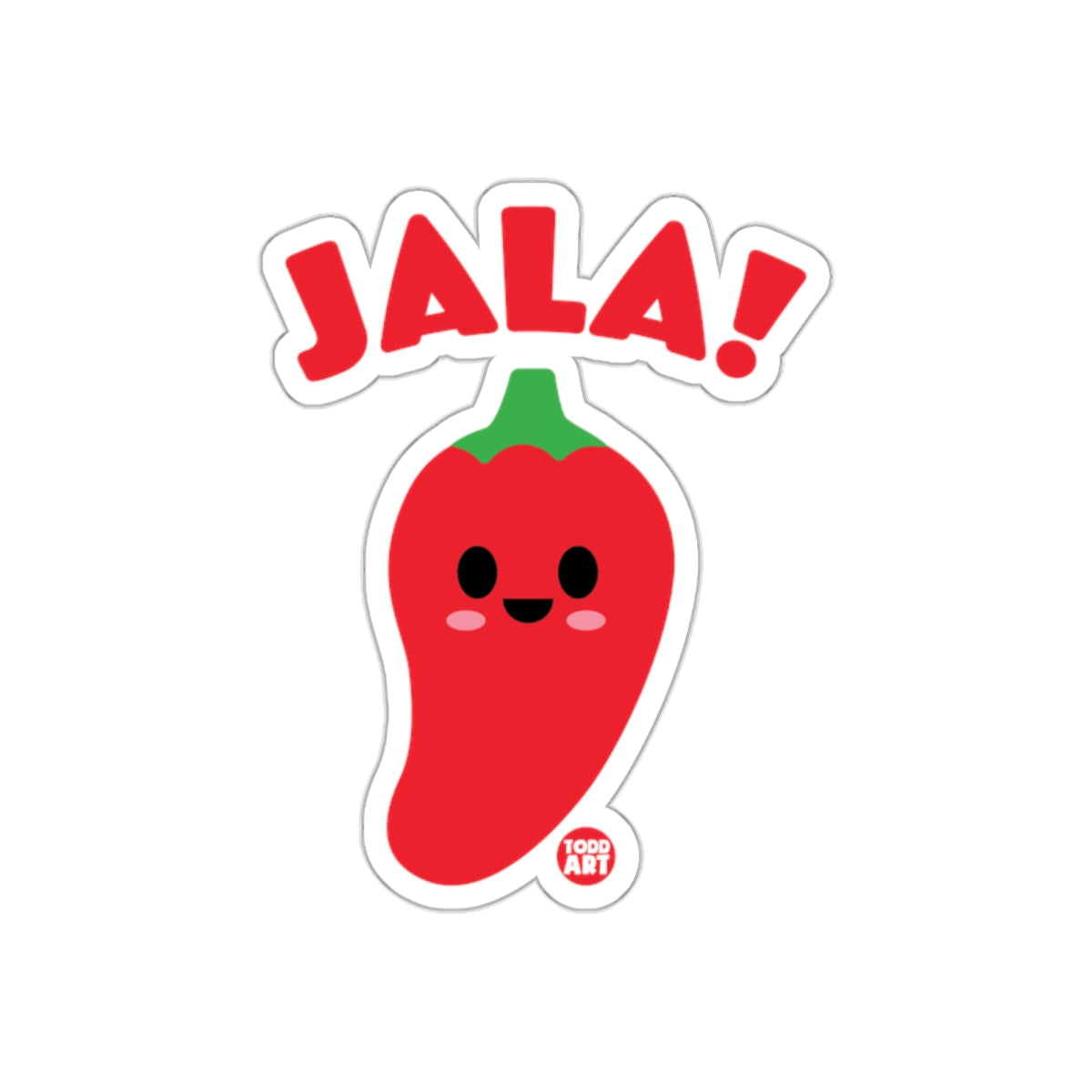 Cute Jala Smiling Red Pepper Character Sticker