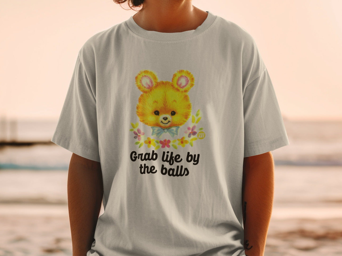 Cute Bear Motif Grab Life By The Balls Shirt