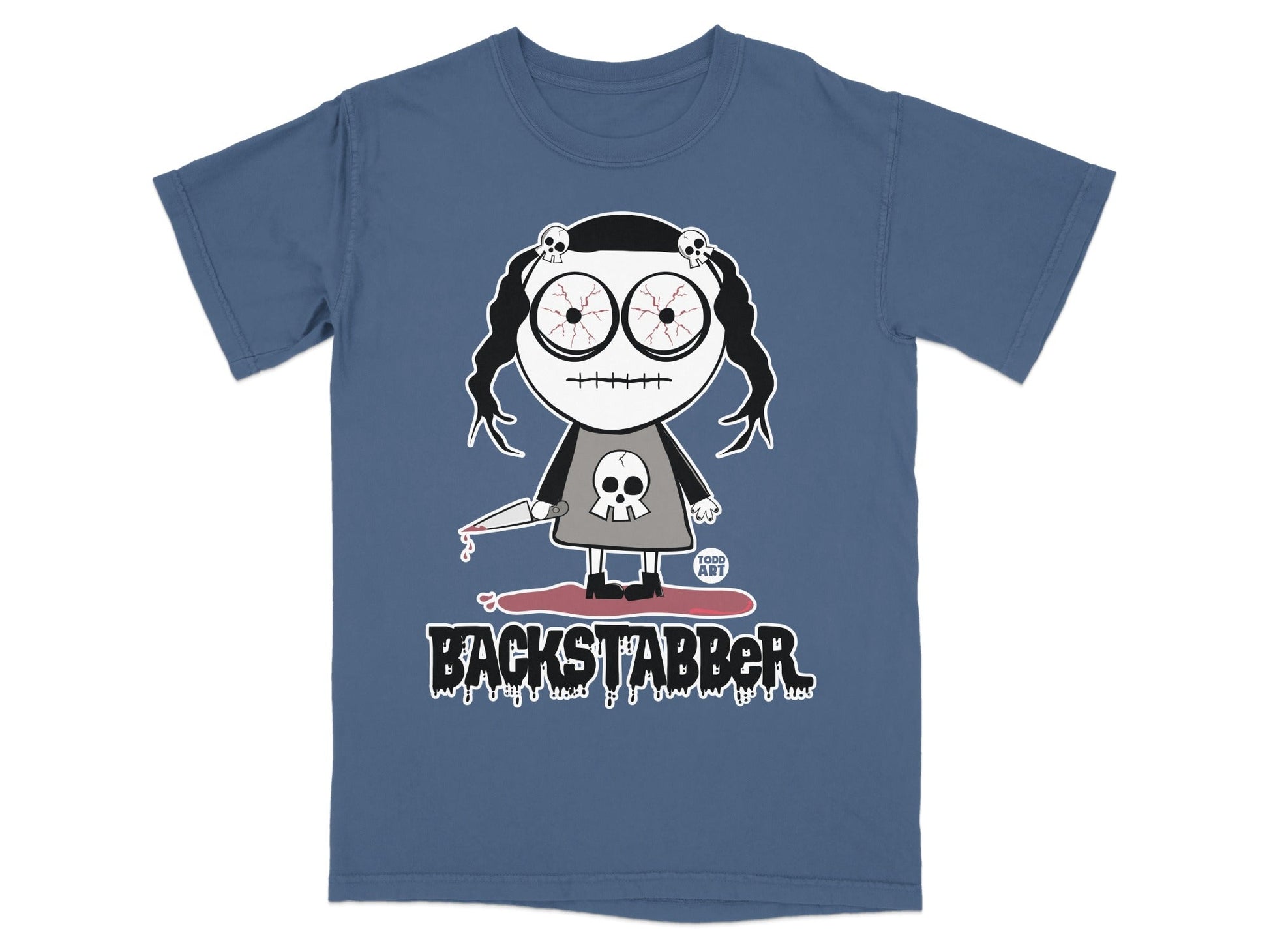 Backstabber Todd Art Graphic Tee Custom T-Shirt Design