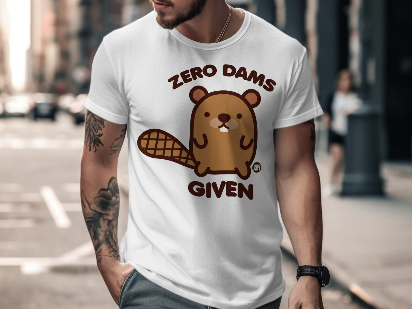 Zero Dams Given Beaver Graphic T-Shirt Product