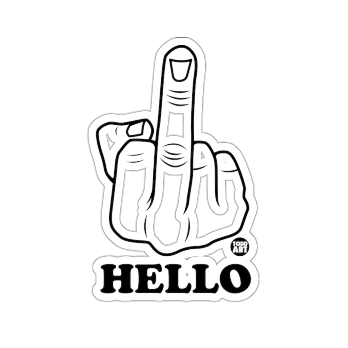 Middle Finger Hello Gesture Todd Art Design 